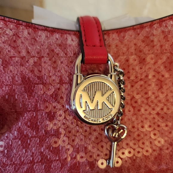 MICHAEL KORS Red LYRA Extra Small Crossbody Bag NWT - Picture 11 of 13